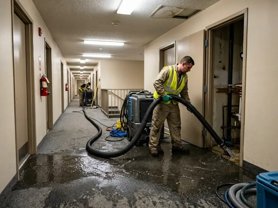 multi-unit-apartment-hallway-f-005 — frequently asked questions, Emergency Burst Pipe Water Extraction & Removal in Jonesvil…